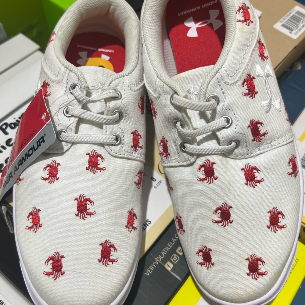 Under Armour Kids' Sneakers with Red Crab Pattern